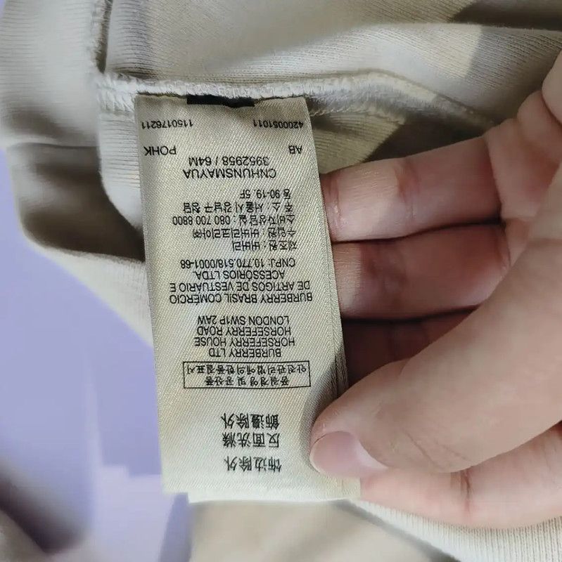 Burberry Burberry Women's Cotton Sweatshirt in Beige Size XXL / US 16-18 / IT 52-54 - 7 Thumbnail