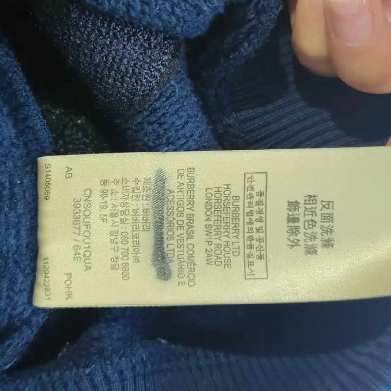 Burberry Burberry Navy Cotton Women's Sweatshirt Size S / US 4 / IT 40 - 8 Thumbnail