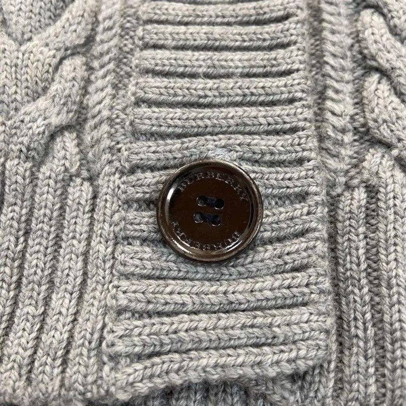 Burberry Burberry Gray Wool Short Sleeve Cardigan Size S / US 4 / IT 40 - 5 Thumbnail