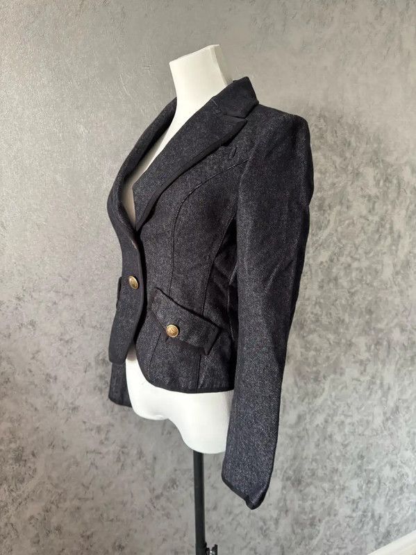 Burberry Burberry Black Cotton Blend Women's Jacket Size S / US 4 / IT 40 - 3 Thumbnail