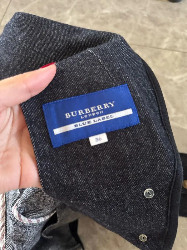 Burberry Burberry Black Cotton Blend Women's Jacket Size S / US 4 / IT 40 - 7 Thumbnail