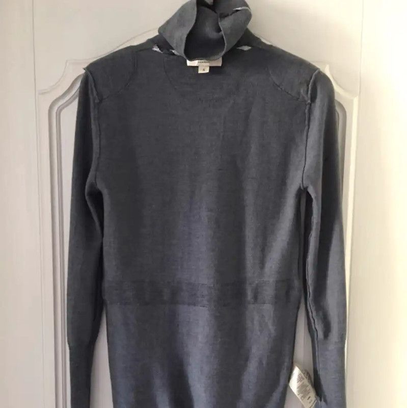 Burberry Burberry Gray Wool Blend Monogram Knit Top Size S / US 4 / IT 40 - 7 Thumbnail