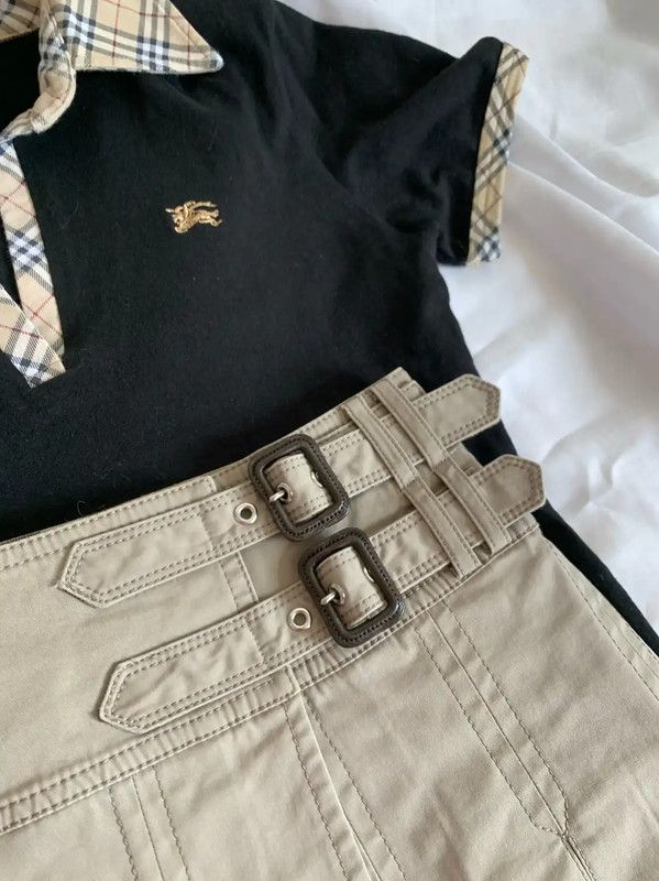 Burberry Burberry Light Brown Cotton Women's Skirt Size 23" - 3 Thumbnail