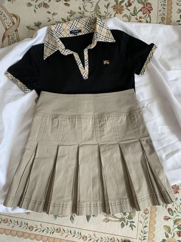 Burberry Burberry Light Brown Cotton Women's Skirt Size 23" - 4 Thumbnail