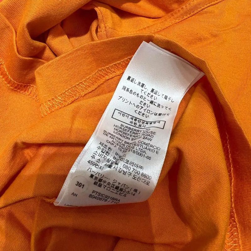 Burberry Burberry Orange Cotton T-Shirt for Women Size M / US 6-8 / IT 42-44 - 6 Thumbnail