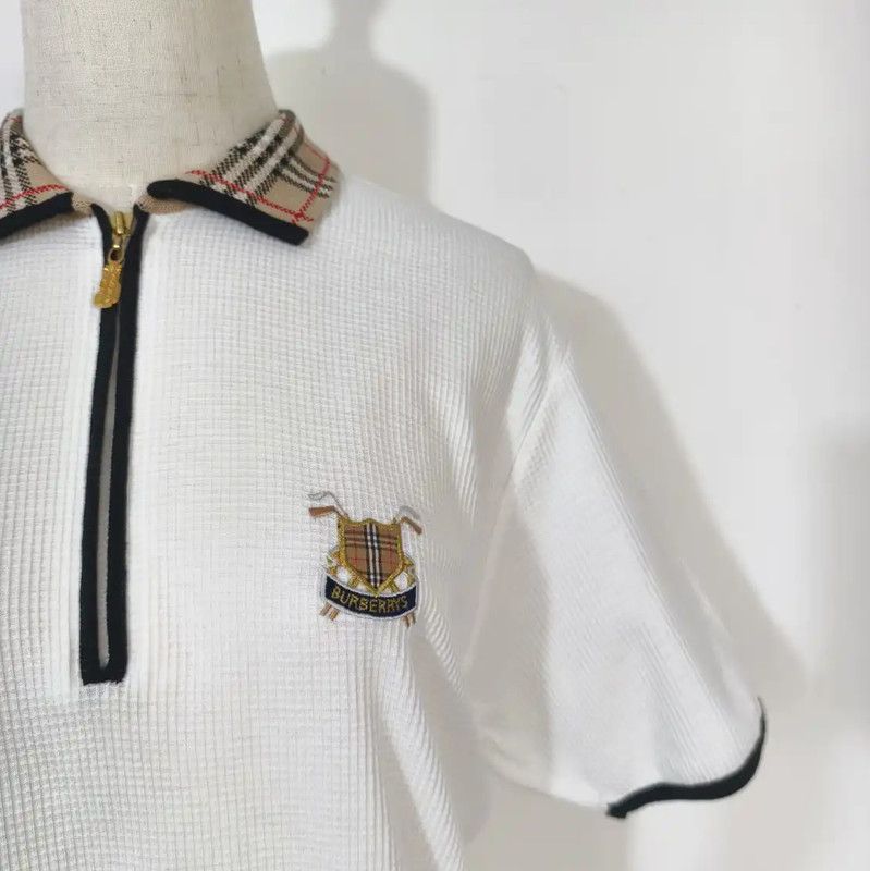 Burberry Burberry White Cotton Blend Summer T-Shirt Size L / US 10 / IT 46 - 2 Thumbnail