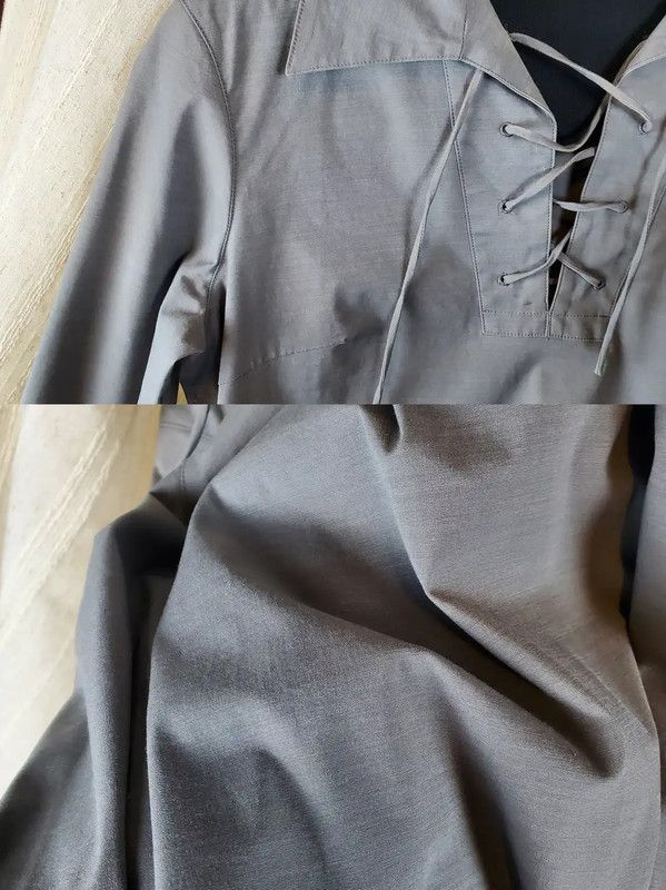 Burberry Burberry Gray Cotton Blend Long Sleeve Shirt Size M / US 6-8 / IT 42-44 - 8 Thumbnail