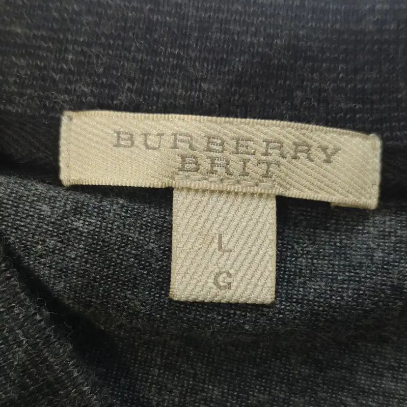 Burberry Burberry Black Gray Cotton Knitwomen's Sweater Size L / US 10 / IT 46 - 4 Thumbnail