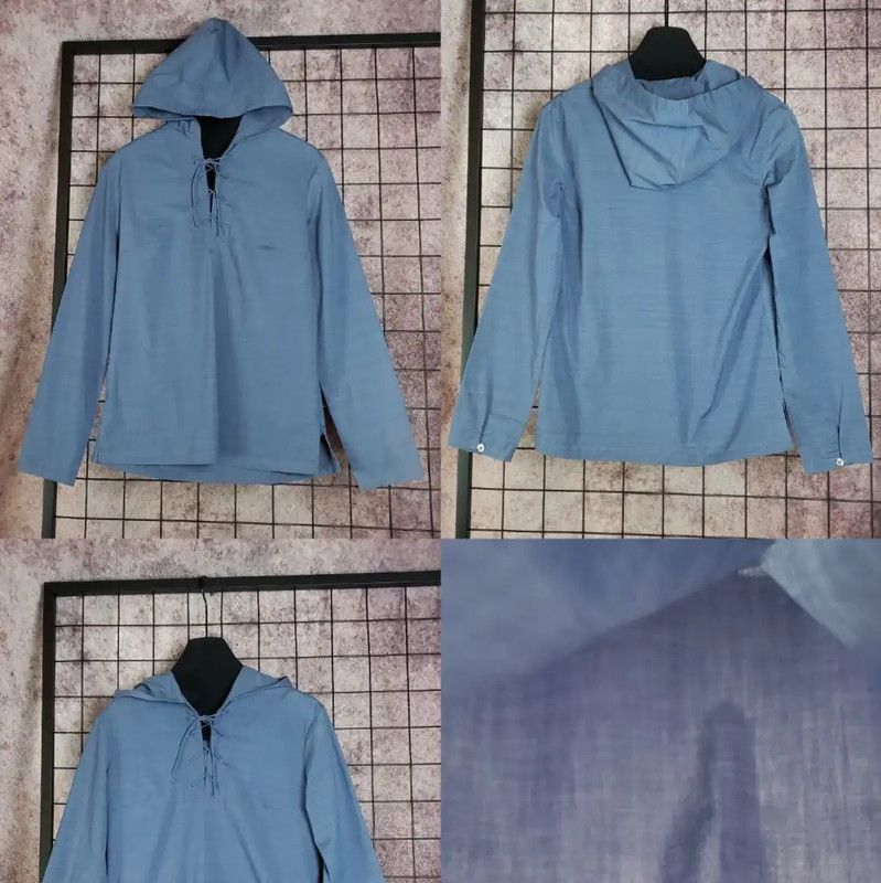 Burberry Burberry Lightweight Blue Hooded Long Sleeve Tee Size M / US 6-8 / IT 42-44 - 2 Thumbnail