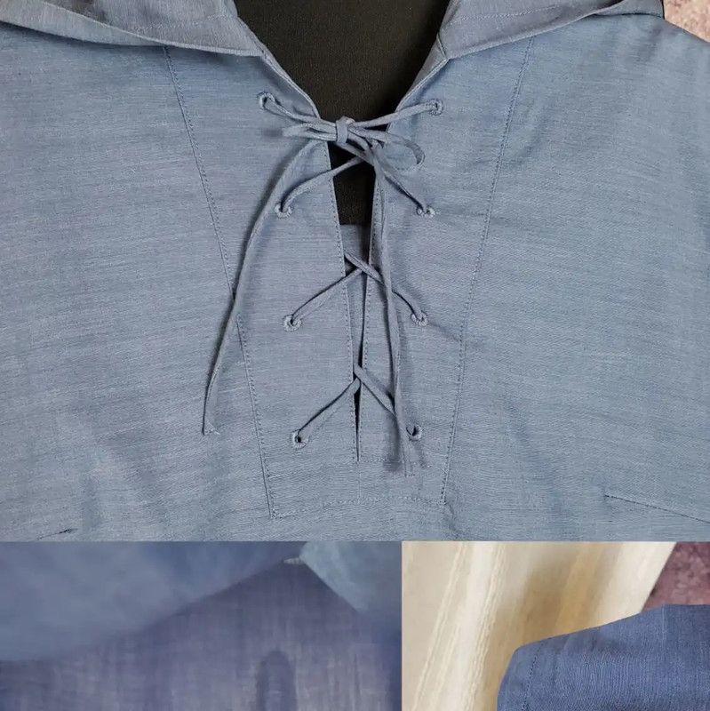 Burberry Burberry Lightweight Blue Hooded Long Sleeve Tee Size M / US 6-8 / IT 42-44 - 4 Thumbnail