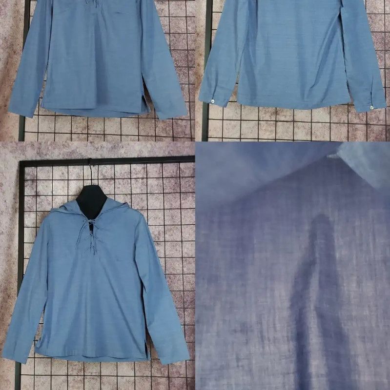 Burberry Burberry Lightweight Blue Hooded Long Sleeve Tee Size M / US 6-8 / IT 42-44 - 9 Thumbnail