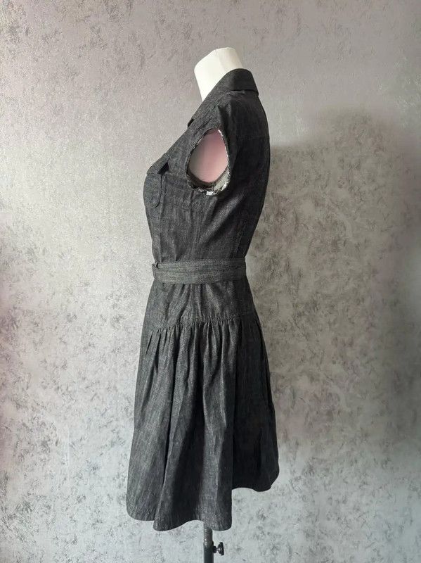 Burberry Burberry Black Cotton Short Sleeve Dress Size S / US 4 / IT 40 - 6 Thumbnail