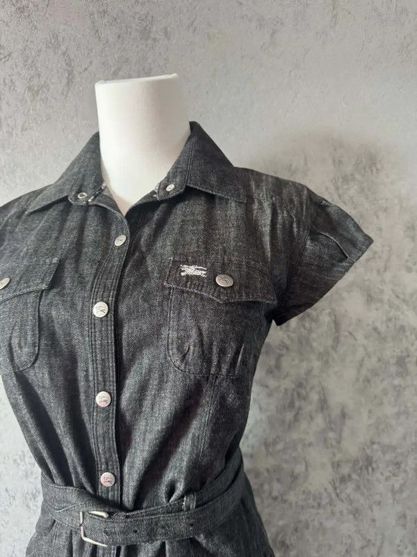 Burberry Burberry Black Cotton Short Sleeve Dress Size S / US 4 / IT 40 - 4 Thumbnail