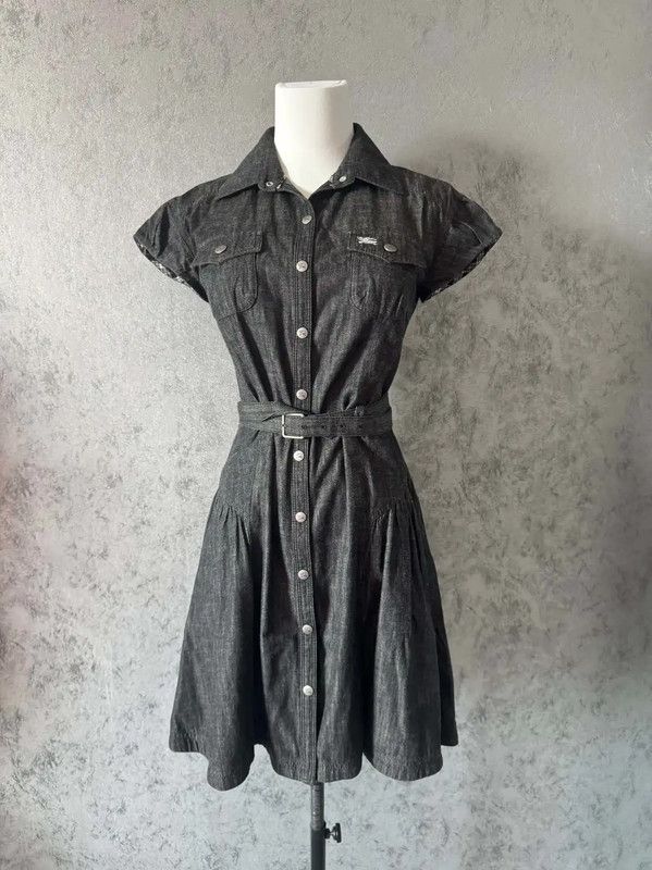 Burberry Burberry Black Cotton Short Sleeve Dress Size S / US 4 / IT 40 - 3 Thumbnail