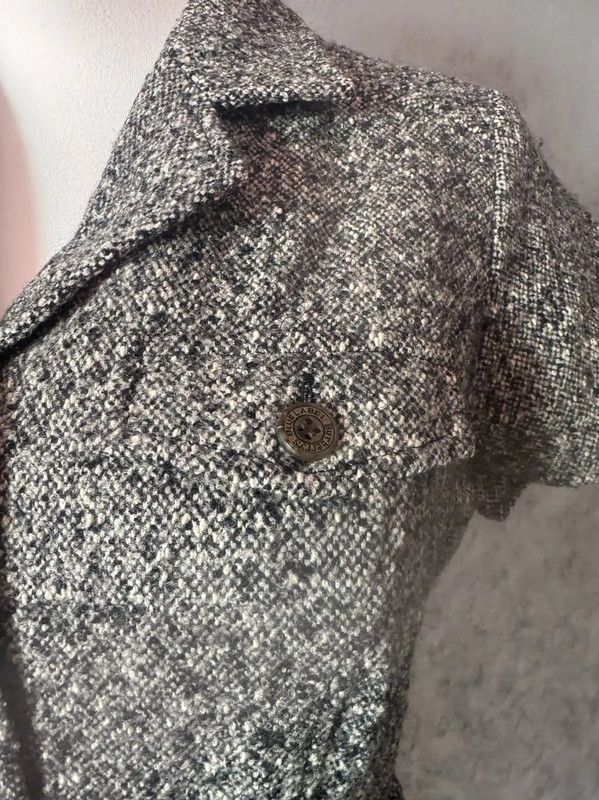 Burberry Burberry Grey Wool Blend Midi Dress Size L / US 10 / IT 46 - 4 Thumbnail