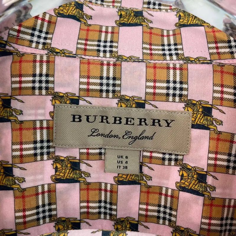 Burberry Burberry Pink Cotton Women's Shirt Size M / US 6-8 / IT 42-44 - 2 Thumbnail
