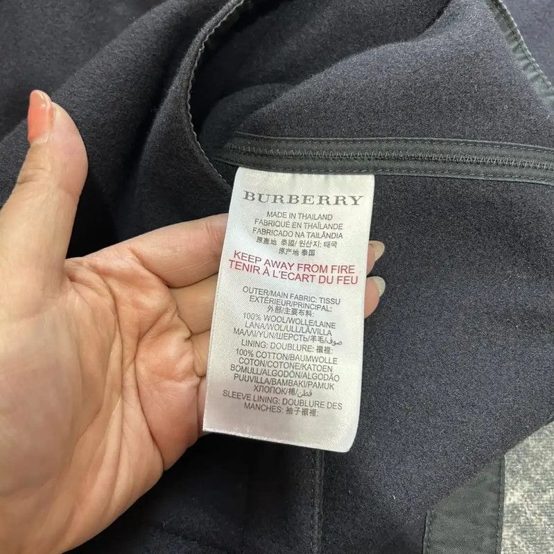 Burberry Burberry Black Wool Short Coat for Women Size L / US 10 / IT 46 - 4 Thumbnail