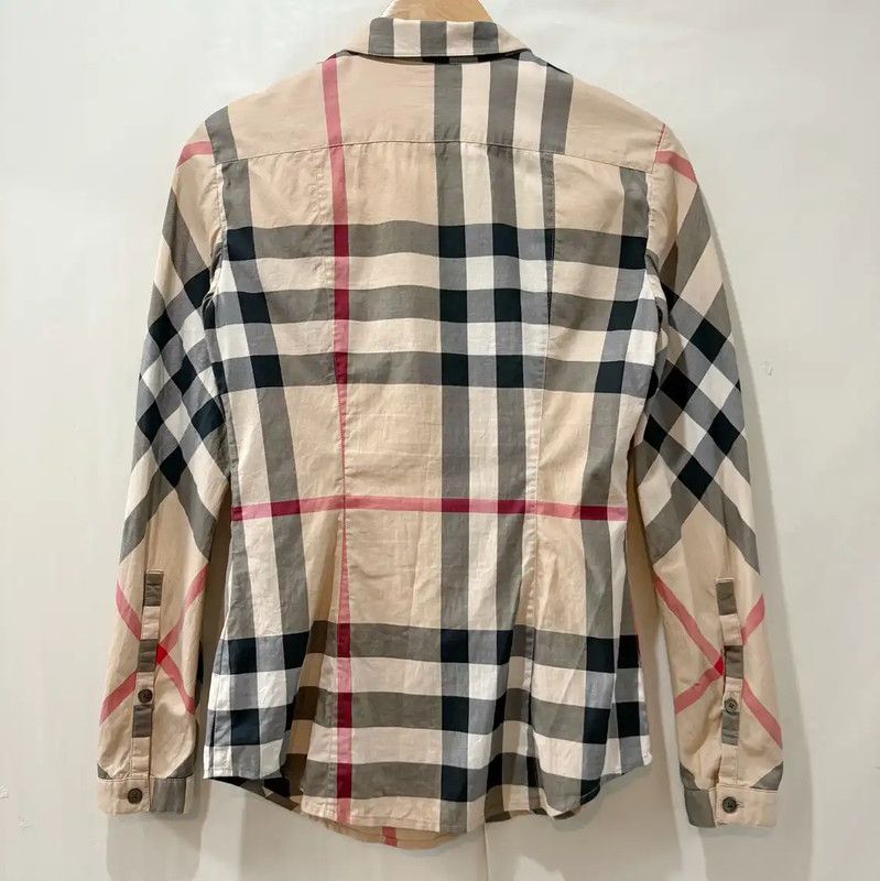 Burberry Burberry Khaki Check Long Sleeve Shirt Size XS / US 0-2 / IT 36-38 - 2 Thumbnail