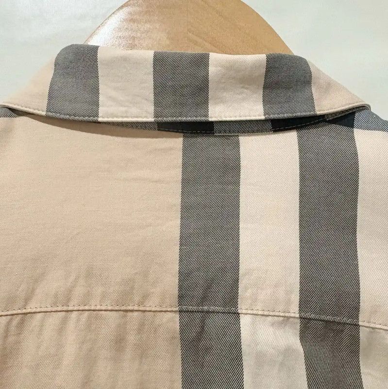 Burberry Burberry Khaki Check Long Sleeve Shirt Size XS / US 0-2 / IT 36-38 - 4 Thumbnail