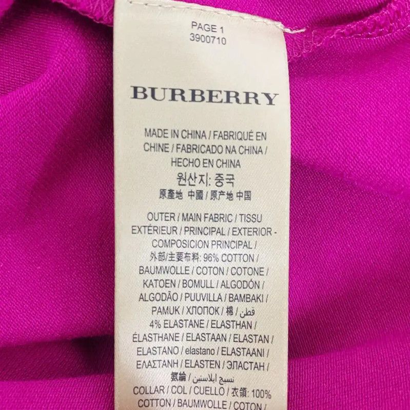 Burberry Burberry Pink Cotton XS Long Sleeve T-Shirt Size XS / US 0-2 / IT 36-38 - 7 Thumbnail