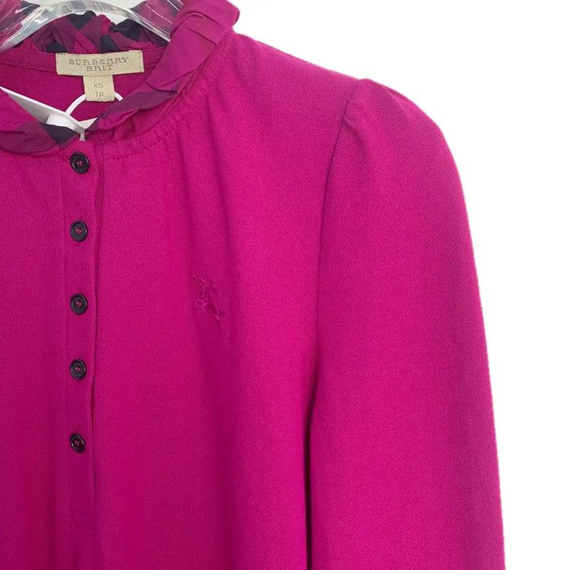 Burberry Burberry Pink Cotton XS Long Sleeve T-Shirt Size XS / US 0-2 / IT 36-38 - 4 Thumbnail