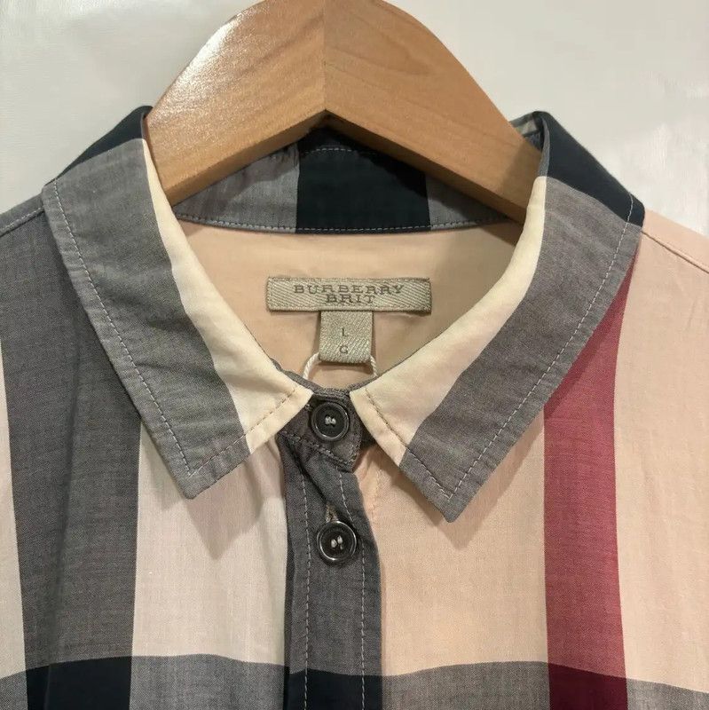 Burberry Burberry Color Block Cotton Shirt for Women Size L / US 10 / IT 46 - 3 Thumbnail