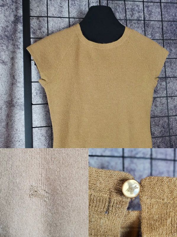 Burberry Burberry Camel Wool Knit Short Sleeve Top Size M / US 6-8 / IT 42-44 - 5 Thumbnail