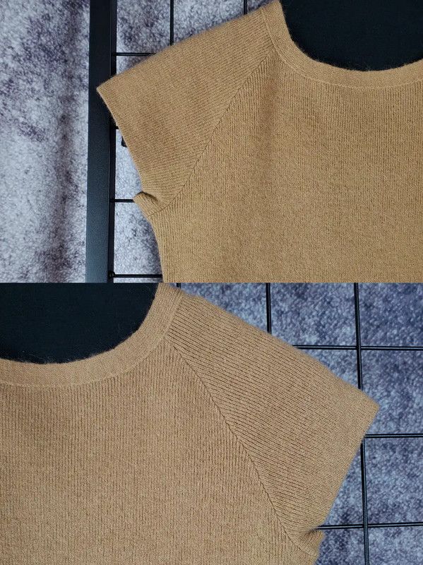 Burberry Burberry Camel Wool Knit Short Sleeve Top Size M / US 6-8 / IT 42-44 - 4 Thumbnail