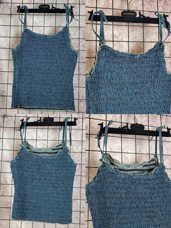 Burberry Burberry Summer Blue Ruffled Sleeveless Top Size M / US 6-8 / IT 42-44 - 2 Thumbnail