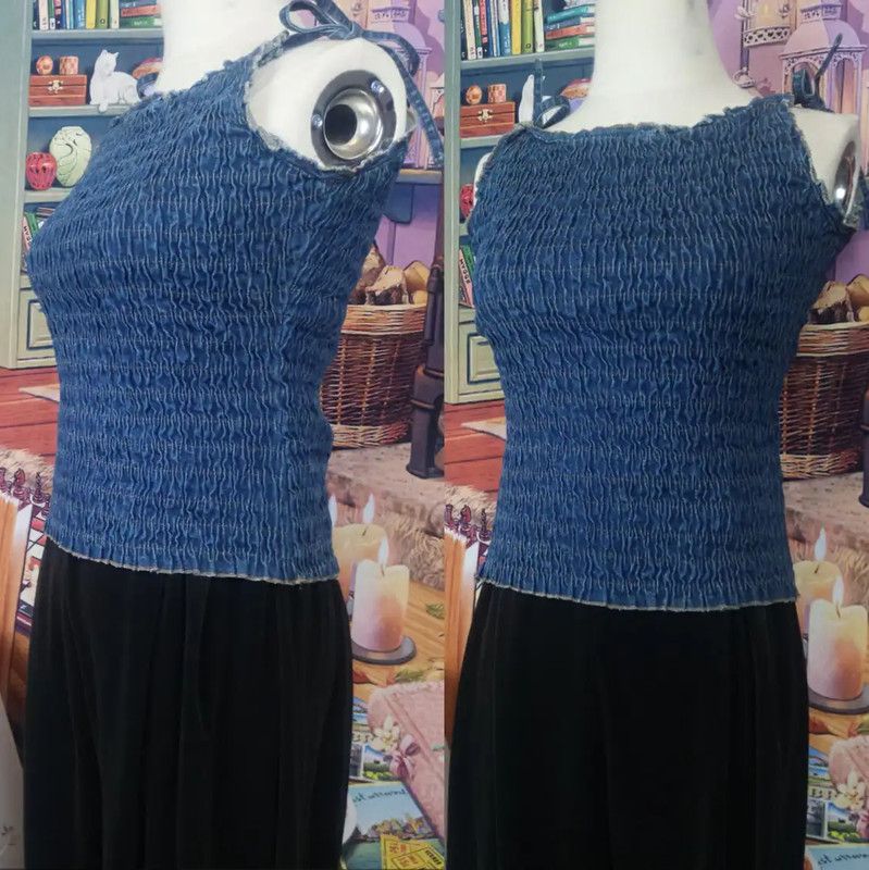 Burberry Burberry Summer Blue Ruffled Sleeveless Top Size M / US 6-8 / IT 42-44 - 3 Thumbnail