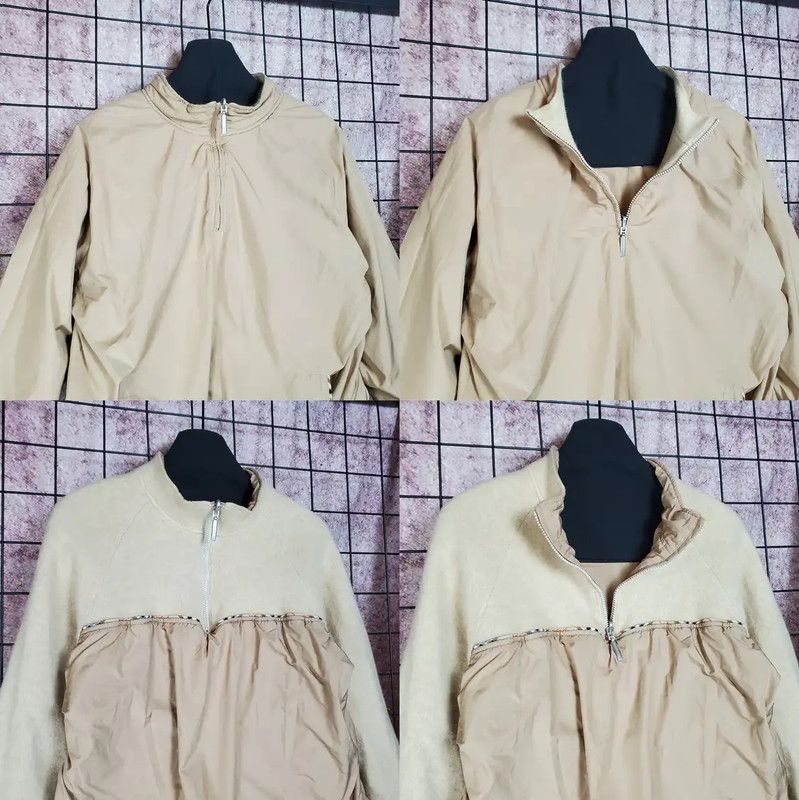 Burberry Burberry Khaki Wool Logo Long Sleeve Sweatshirt Size L / US 10 / IT 46 - 4 Thumbnail