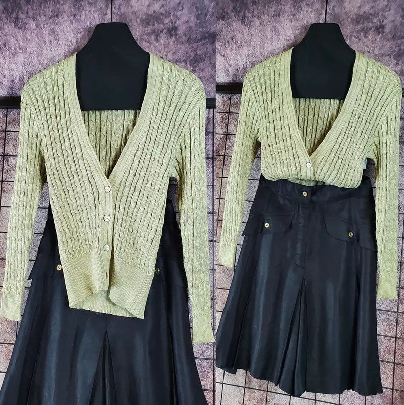 Burberry Burberry Women's Knitted Short Cardigan in Light Green Size M / US 6-8 / IT 42-44 - 2 Thumbnail