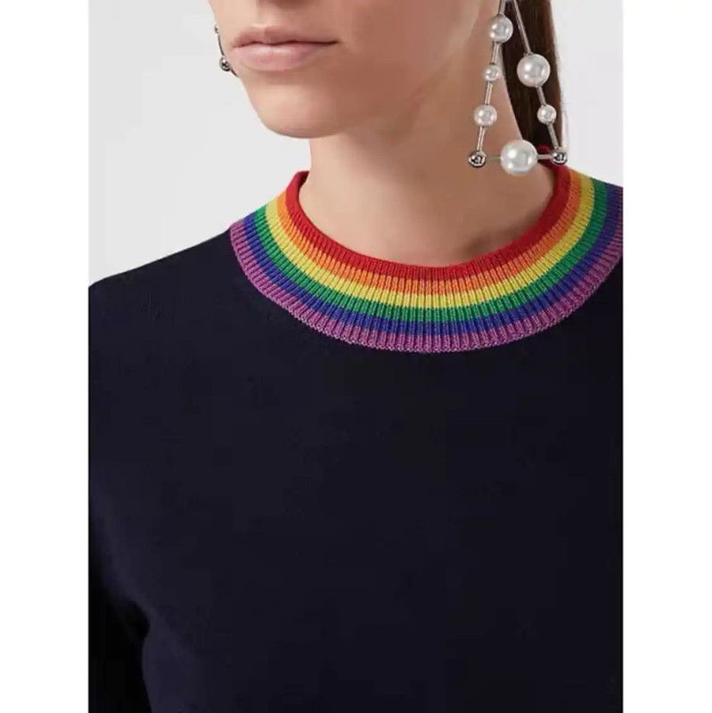 Burberry Burberry Colorblock Wool Knit Sweater for Women Size XS / US 0-2 / IT 36-38 - 7 Thumbnail