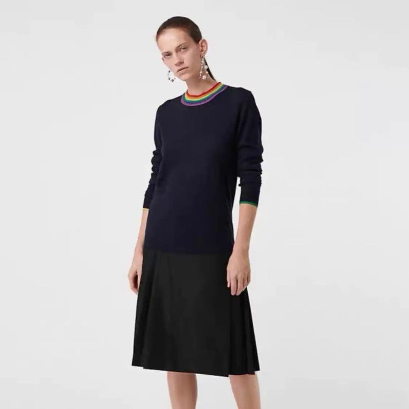 Burberry Burberry Colorblock Wool Knit Sweater for Women Size XS / US 0-2 / IT 36-38 - 6 Thumbnail