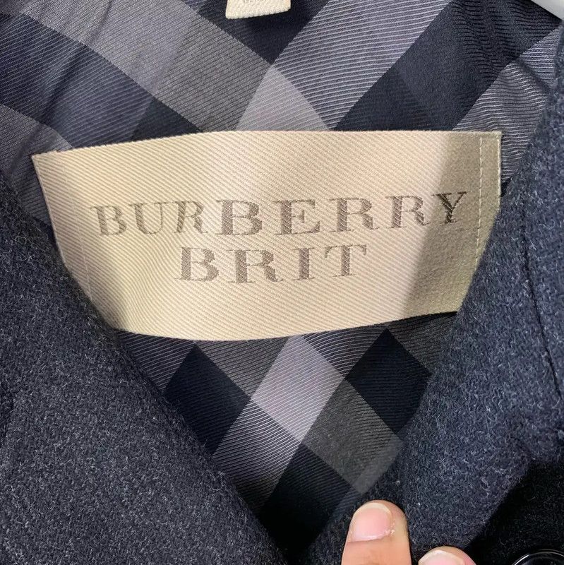 Burberry Burberry Grey Wool Ladies Coat Size ONE SIZE - 3 Thumbnail