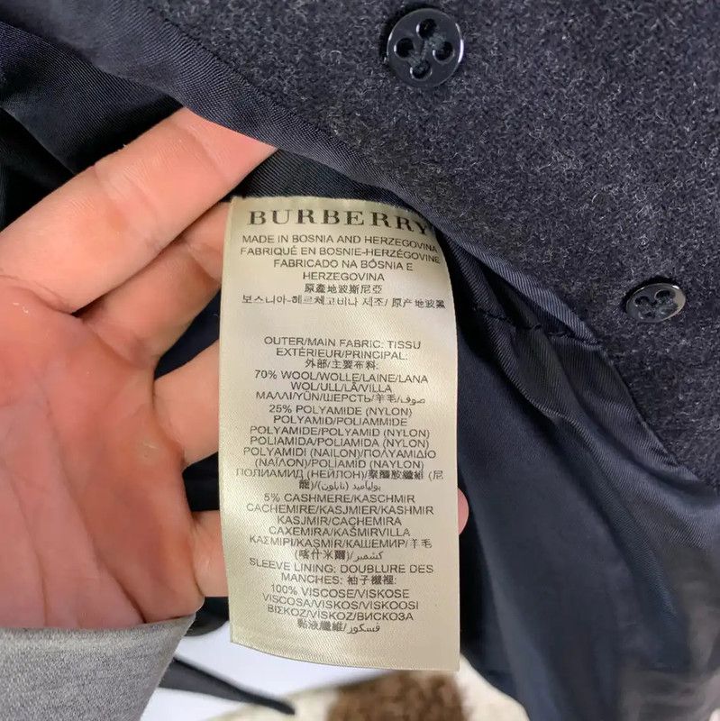 Burberry Burberry Grey Wool Ladies Coat Size ONE SIZE - 5 Thumbnail