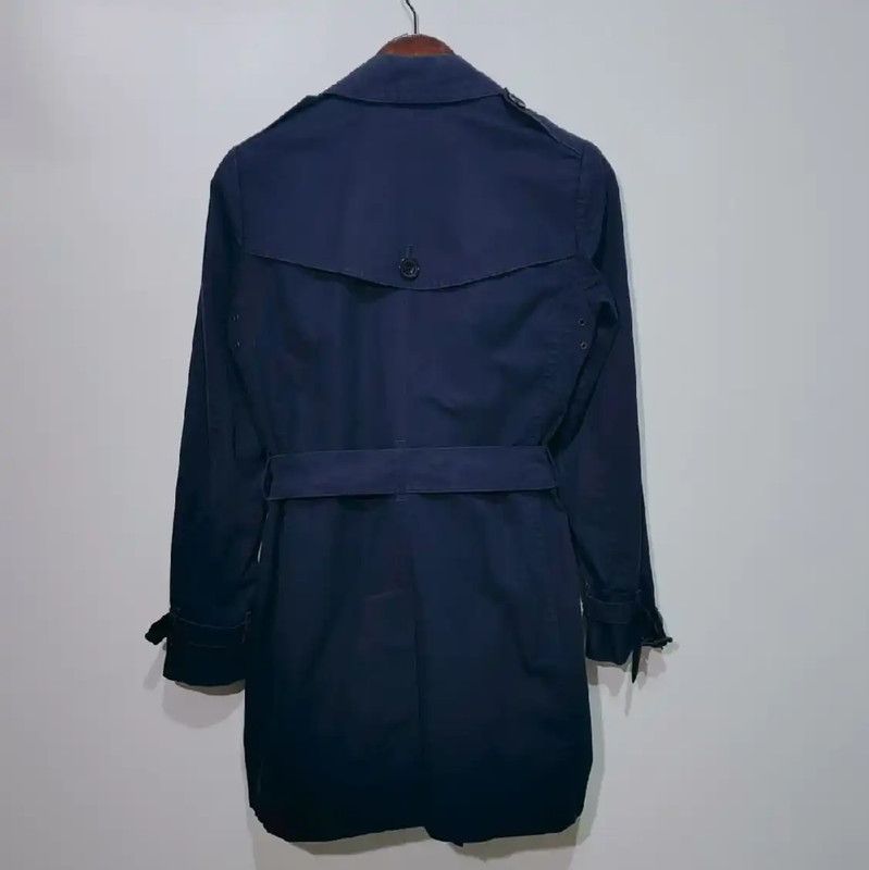 Burberry Burberry Women's Navy Cotton Trench Coat Size L / US 10 / IT 46 - 2 Thumbnail