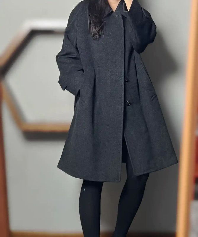 Burberry Burberry Gray Cashmere Blend Women's Coat Size ONE SIZE - 6 Thumbnail