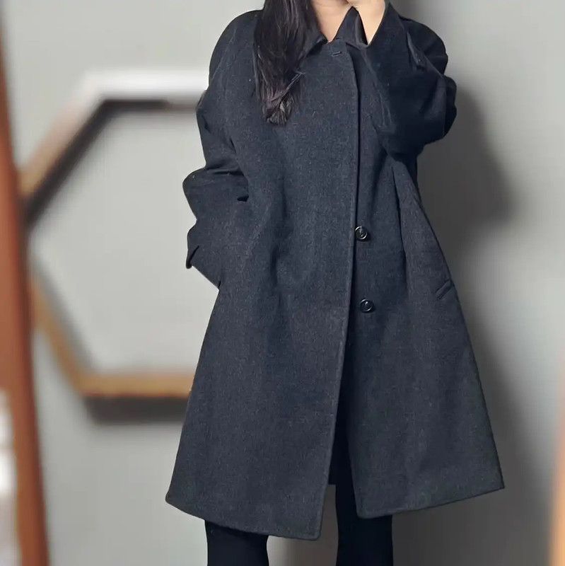 Burberry Burberry Gray Cashmere Blend Women's Coat Size ONE SIZE - 7 Thumbnail