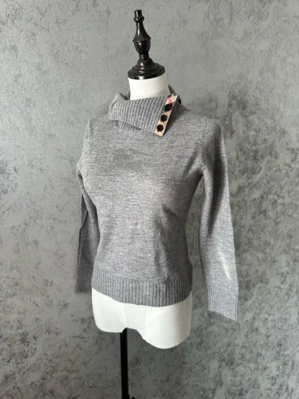Burberry Burberry Gray Wool Blend Women's Knit Sweater Size S / US 4 / IT 40 - 3 Thumbnail