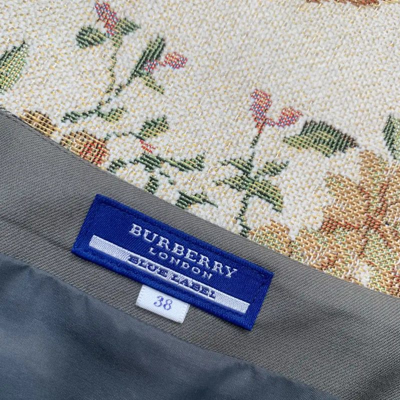Burberry Burberry Gray Wool Plaid Mini Skirt Size 23" - 3 Thumbnail