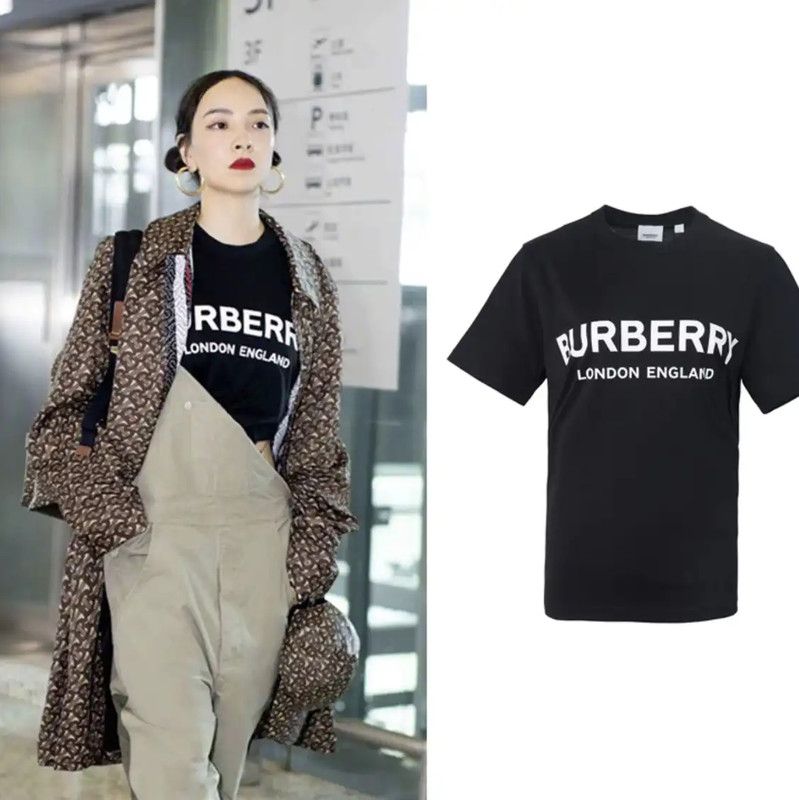 Burberry Burberry Black Logo Print T-Shirt for Women Size M / US 6-8 / IT 42-44 - 9 Thumbnail