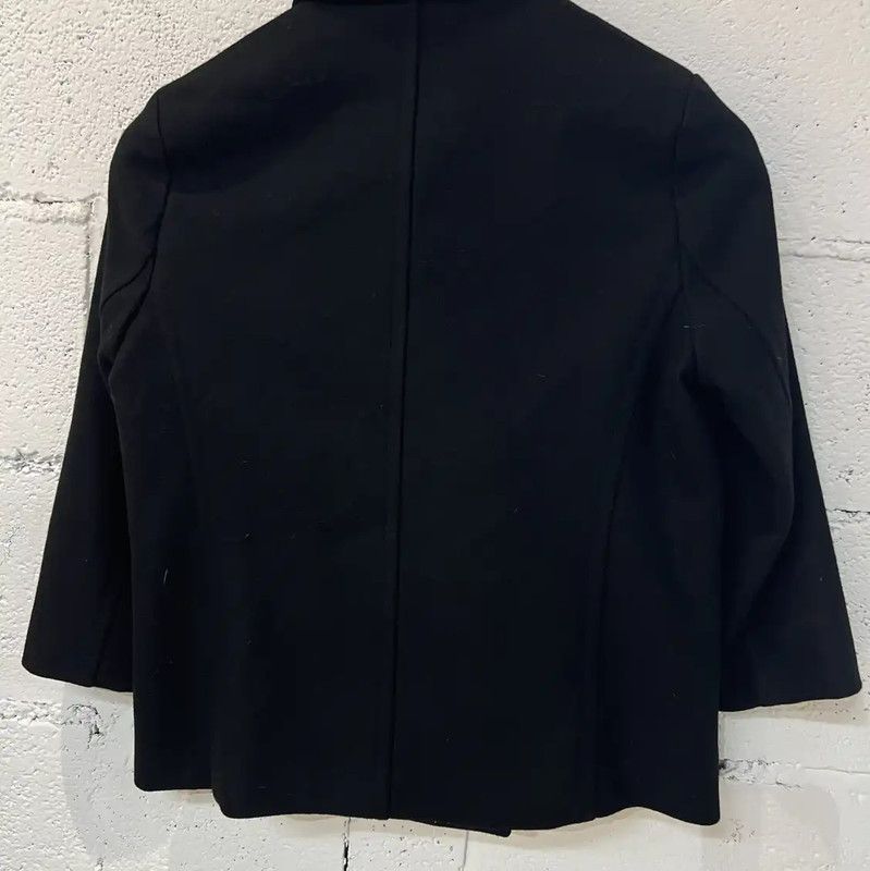 Burberry Burberry Black Wool Blend Women's Trench Coat Size S / US 4 / IT 40 - 2 Thumbnail