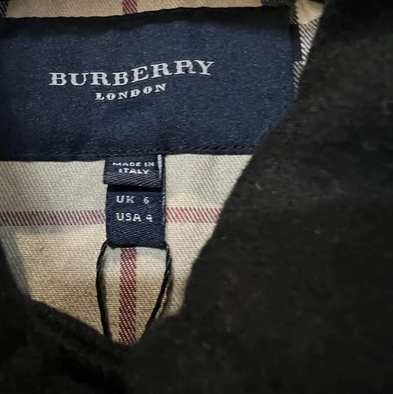 Burberry Burberry Black Wool Blend Women's Trench Coat Size S / US 4 / IT 40 - 5 Thumbnail