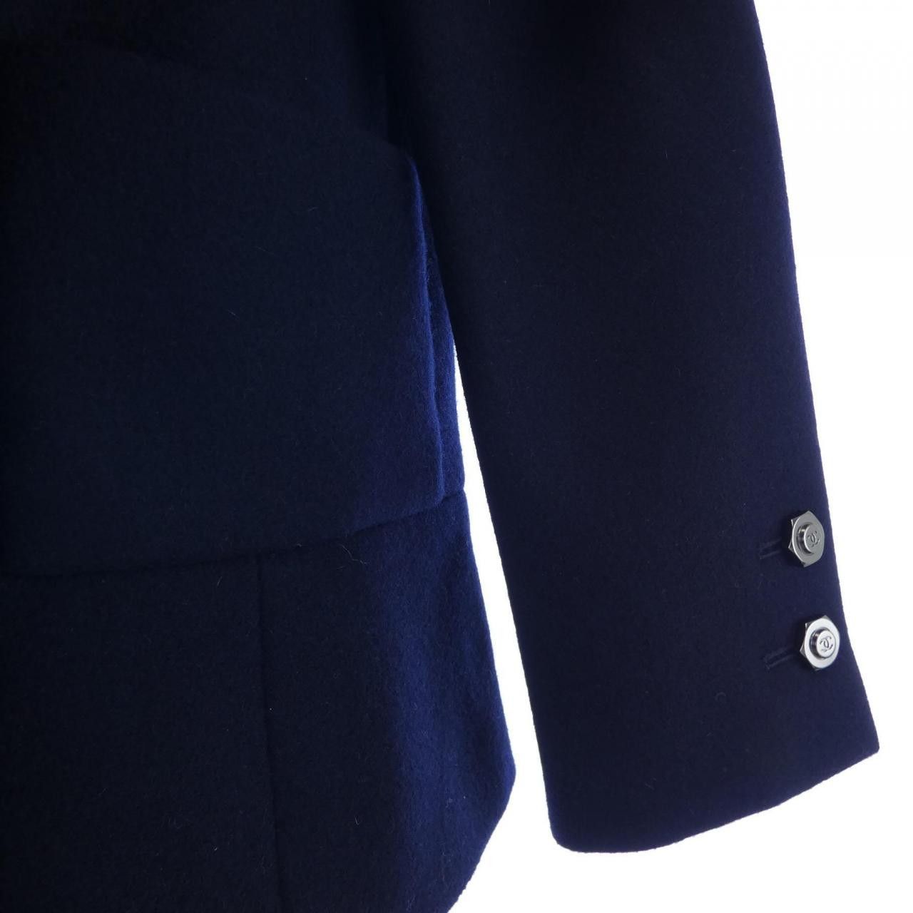 Chanel Chanel Chanel P59157V38603 Wool Peacoat Cotton Outerwear P59157V38603 DUTY FREE for USA Size ONE SIZE - 7 Thumbnail
