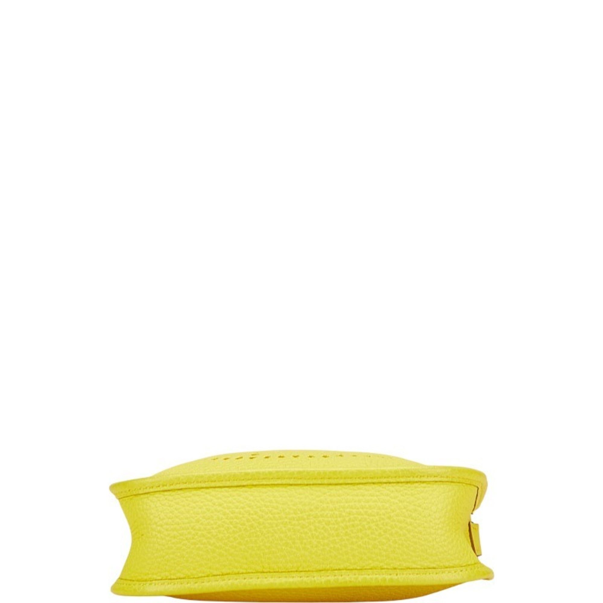 Hermes Hermes Hermès Evelyn TPM Shoulder Bag in Lime with Silver Hardware and Taurillon Clemence Leather, Women's Size ONE SIZE - 3 Thumbnail