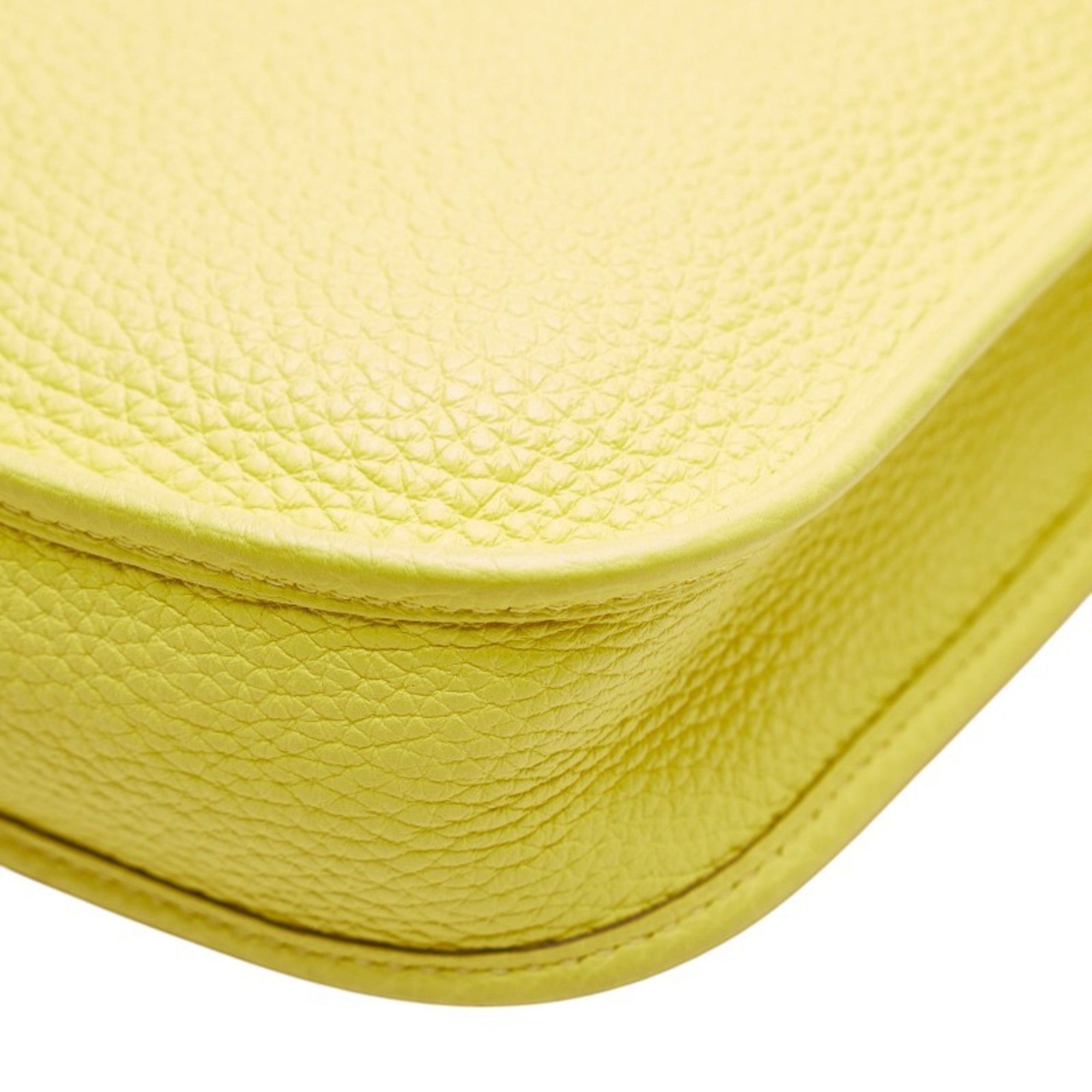 Hermes Hermes Hermès Evelyn TPM Shoulder Bag in Lime with Silver Hardware and Taurillon Clemence Leather, Women's Size ONE SIZE - 4 Thumbnail