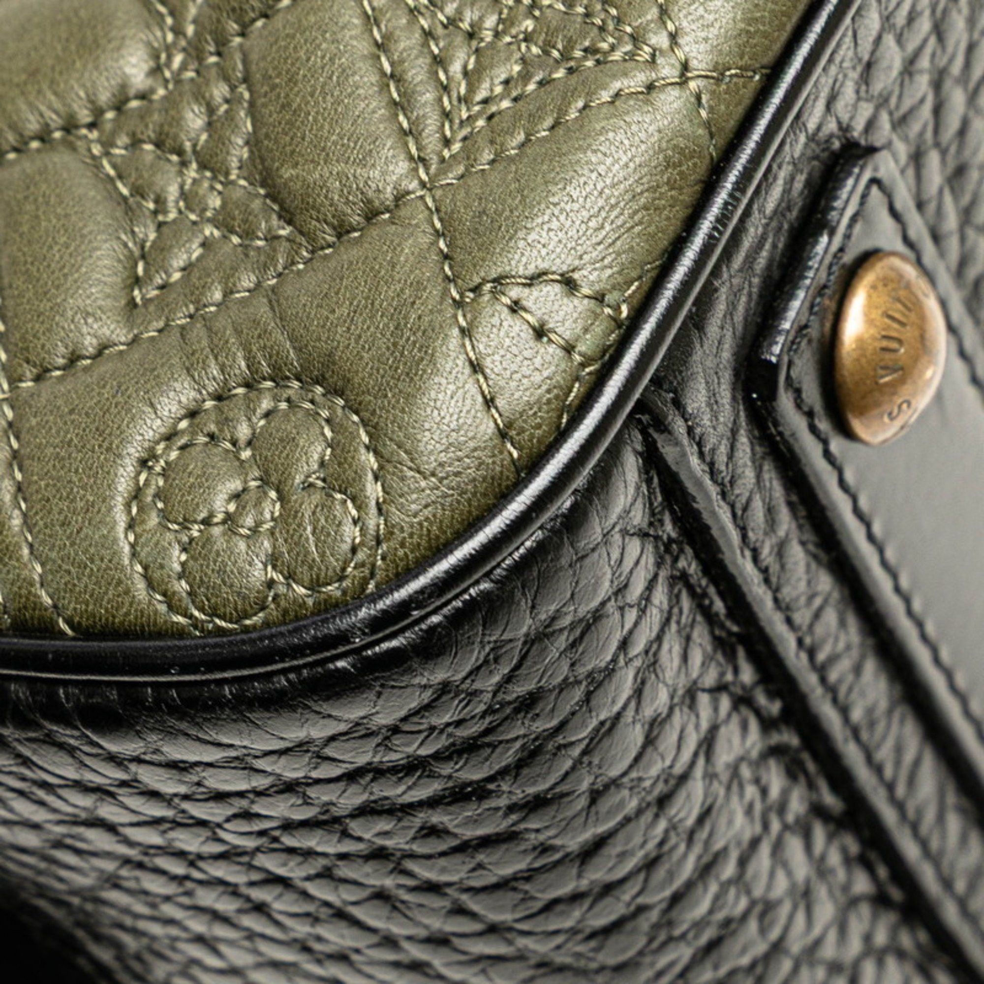 Louis Vuitton Louis Vuitton Monogram Vienna Clara Handbag/Shoulder Bag M95107 Noir Black Khaki Leather Women's LOUIS VUITTON Size ONE SIZE - 5 Thumbnail