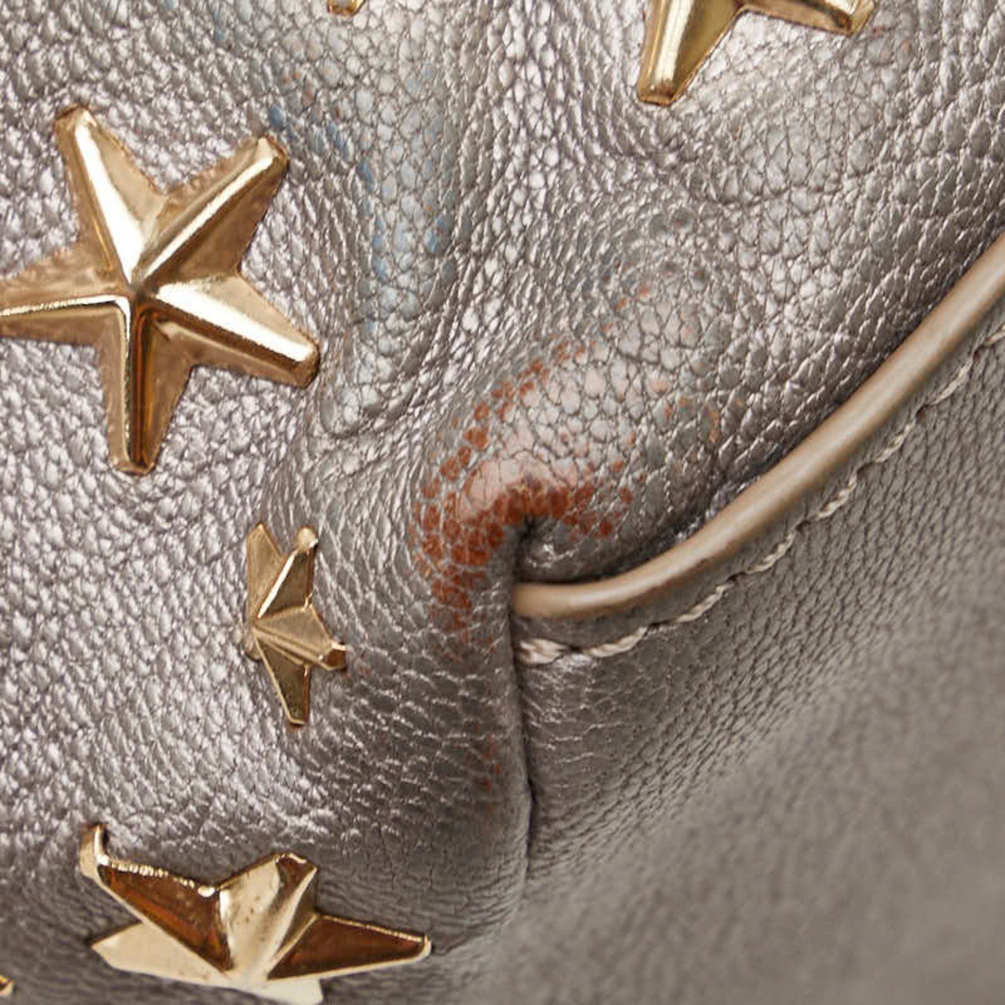 Jimmy Choo Jimmy Choo Sasha S Star Stud Handbag Tote Bag in Gray and Gold Leather for Women Size ONE SIZE - 7 Thumbnail