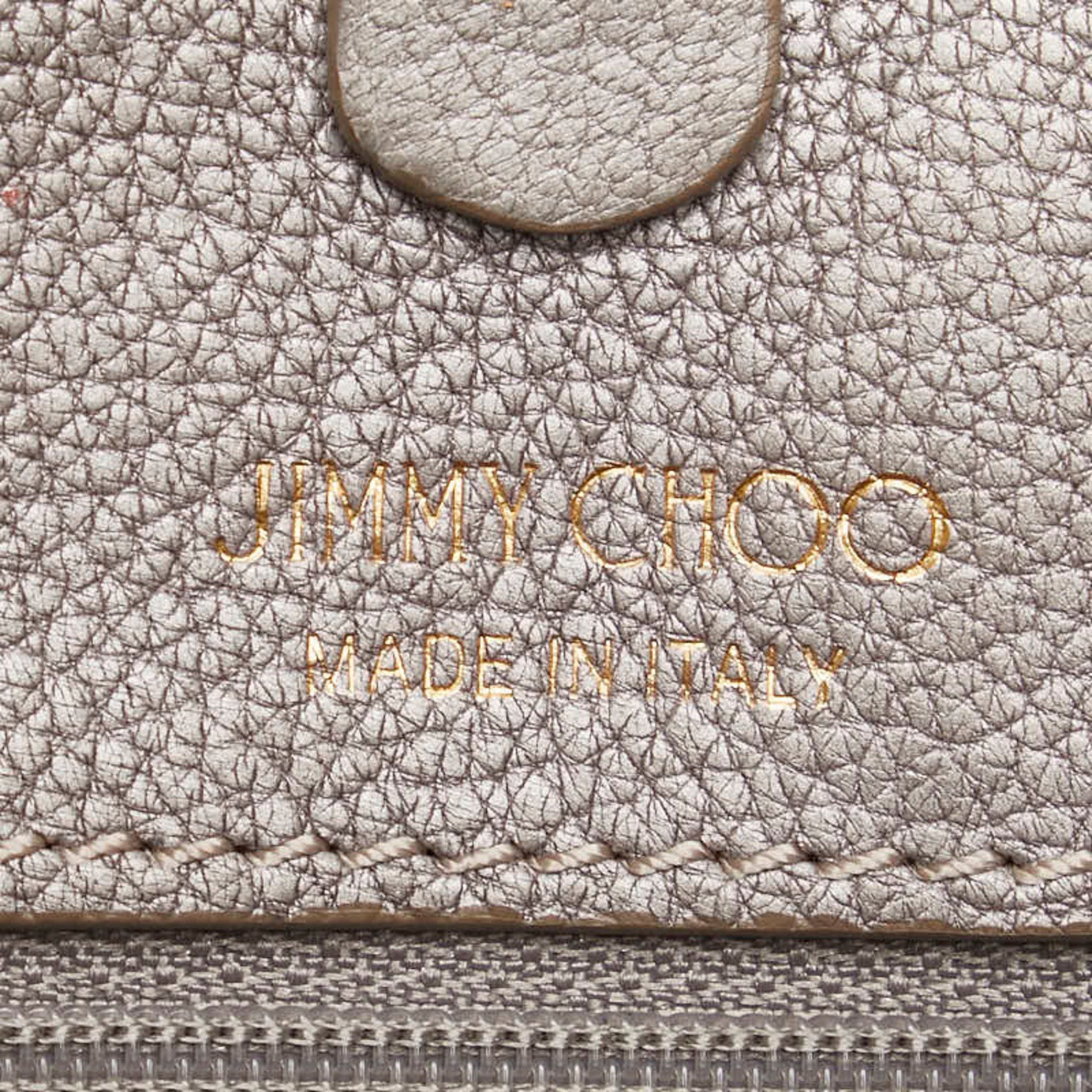 Jimmy Choo Jimmy Choo Sasha S Star Stud Handbag Tote Bag in Gray and Gold Leather for Women Size ONE SIZE - 11 Thumbnail